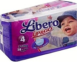 Libero Up&Go 4 Maxi 7-11 кг 18 шт