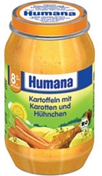 Humana Картофель c морковью и цыплёнком, 220 г