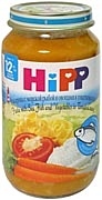 HiPP Макароны с морской рыбой и овощами в томатном соусе, 220 г