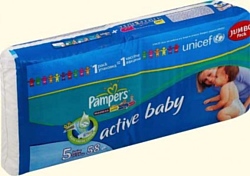 Pampers Active Baby 5 Junior (12-25 кг) Jumbo Pack 58 шт