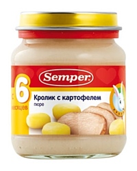 Semper Кролик с картофелем, 135 г