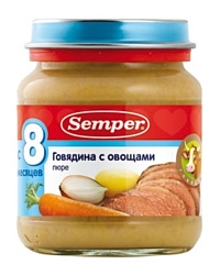 Semper Говядина с овощами, 135 г