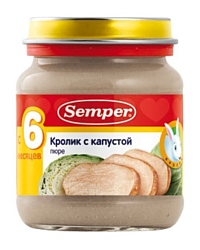 Semper Кролик с капустой, 135 г