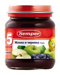 Semper Яблоко и черника, 135 г