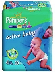 Pampers Active baby 4 Maxi (7-18 кг) 20 шт.