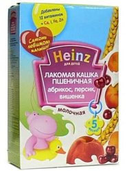 Heinz Лакомая пшеничная - абрикос, персик, вишенка, 200 г
