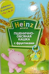 Heinz Пшенично-овсяная с фруктиками, 200 г