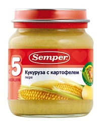 Semper Кукуруза с картофелем, 135 г