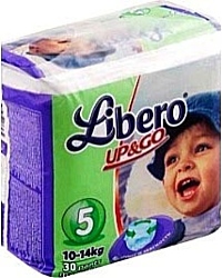 Libero Up&Go 5 Maxi plus 10-14 кг 30 шт