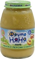 ФрутоНяНя Яблоко-персик-сливки, 250 г