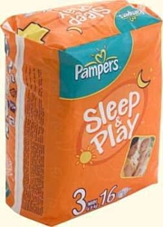 Pampers Sleep & Play 3 Midi (4-9 кг) 16 шт