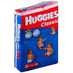 Huggies CLASSIC 3 (4-9 кг) 58 шт