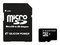 Silicon Power micro SDHC Card 16GB Class 10 + SD adapter