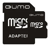 Карта памяти Qumo microSDHC class 4 4GB + SD adapter