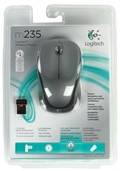Logitech Wireless Mouse M235 Grey-black USB