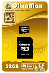 OltraMax microSDHC Class 10 32GB + SD adapter