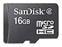 Sandisk microSDHC Card Class 2 16GB + SD adapter