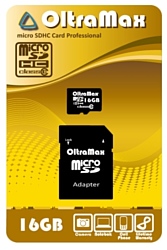 OltraMax microSDHC Class 10 16GB + SD adapter