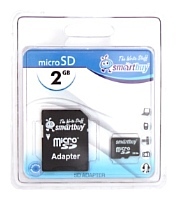 SmartBuy microSD 2GB + SD adapter