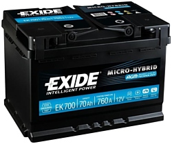 Exide Micro-Hybrid AGM EK700 (70Ah)