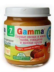Gamma Тыква, говядина и манная крупа, 100 г