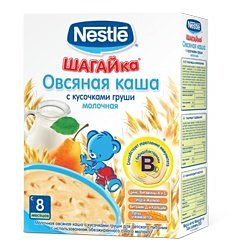 Nestle Шагайка Овсяная с кусочками груши, 250 г