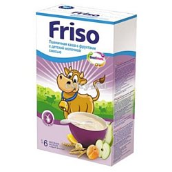 Friso Пшеничная с фруктами с детской молочной смесью, 250 г