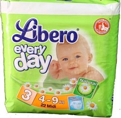 Libero Everyday 3 Midi 4-9 кг 22 шт