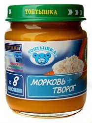 Топтышка Морковь + творог, 100 г