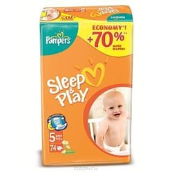 Pampers Sleep & Play 5 Junior (12-25 кг) 74 шт