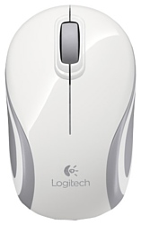 Logitech Wireless Mini Mouse M187 White-Silver USB