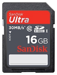 Sandisk Ultra SDHC Class 10 UHS-I 30MB/s 16GB
