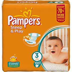 Pampers Sleep & Play 3 Midi (4-9 кг) 100 шт