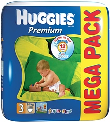 Huggies Super Flex Premium 3 (5-9 кг) Mega Pack 84 шт