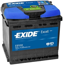 Автомобильный аккумулятор Exide Excell EB500 R+ (50Ah)