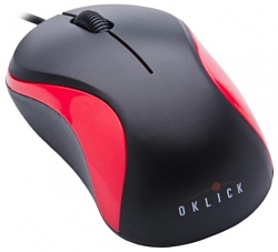 Мышь Oklick 115S Optical Mouse for Notebooks black-Red USB