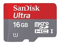 Sandisk Ultra microSDHC Class 10 UHS Class 1 30MB/s 16GB + SD adapter