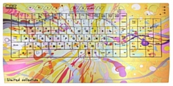 CBR Picture Keyboard Splashes Yellow-Pink USB