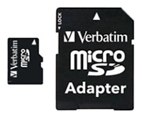 Verbatim microSDHC Class 10 32GB + SD adapter