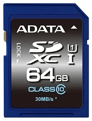 Карта памяти ADATA Premier SDXC Class 10 UHS-I U1 64GB