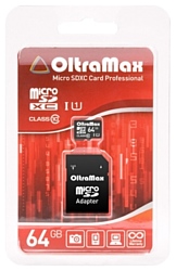 OltraMax microSDXC Class 10 UHS-1 64GB + SD adapter