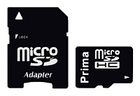 Prima microSDHC Class 10 8GB + SD adapter