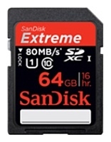 Sandisk Extreme SDXC UHS Class 1 80MB/s 64GB