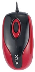 Мышь Delux DLM-363B black-Red USB