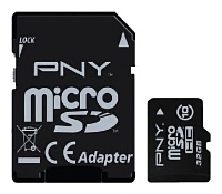 PNY microSDHC Class 10 8GB + SD adapter