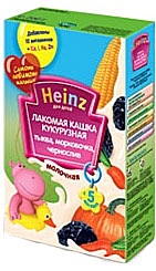 Heinz Лакомая кукурузная - тыква, морковочка, чернослив, 200 г