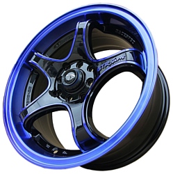 Sakura Wheels 395 7x15/4x100/114.3 D67.1 ET40 Black+Blue