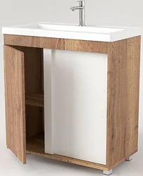 Тумба под умывальник Дабер 013 Тобага/Эридан/Артвин 60 Т13.6Т.0.21 (дуб галифакс/белый)