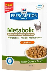 Hill's (0.085 кг) 1 шт. Prescription Diet Metabolic Feline with Chicken wet