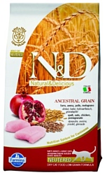 Farmina N&D Low-Grain Feline Chicken & Pomegranate Neutered (1.5 кг)